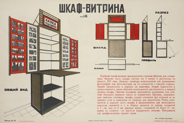 Klubnui Shkaf  Vitrina Ris by I Liubov Tablitsa No 22 1925