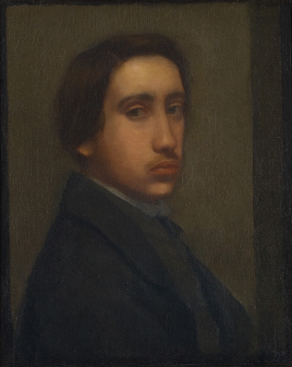 Degas à la redingote noire Self Portrait circa 1854 1855