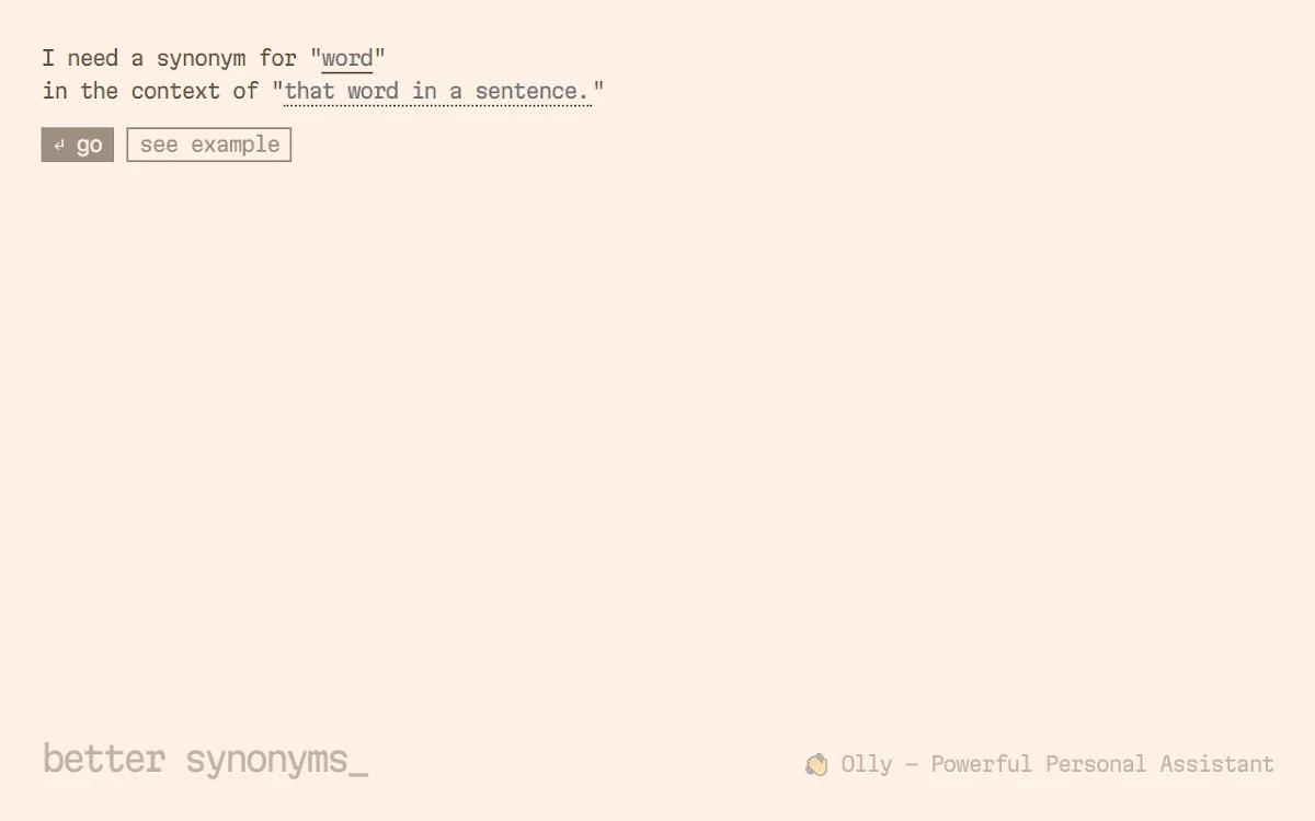 Captura de Better Synonyms