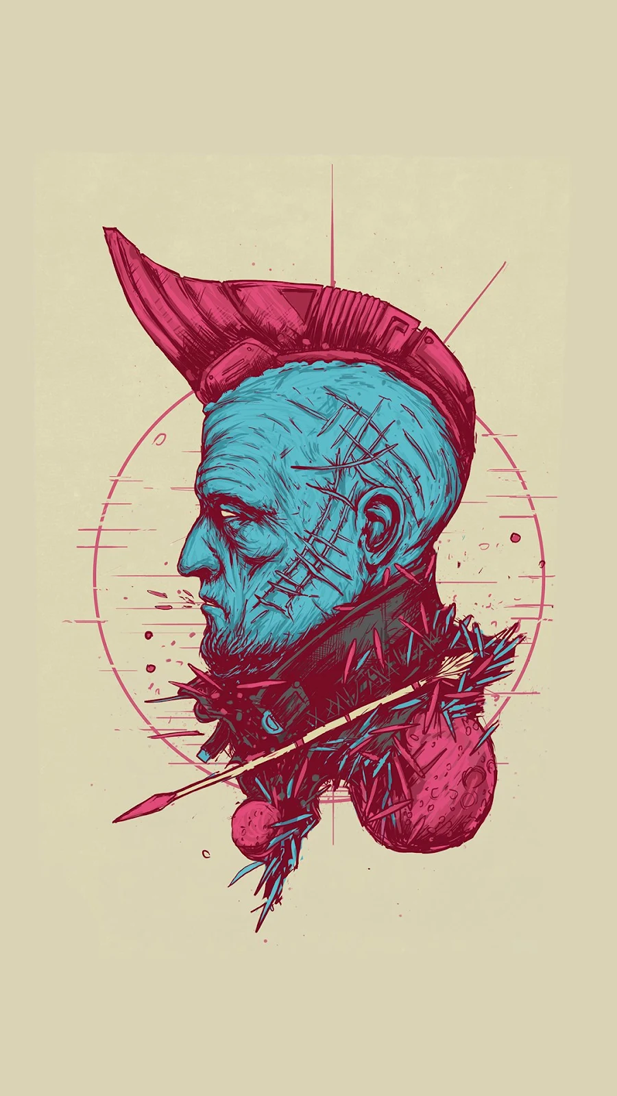 A Cool Illustration, Yondu, Peter Quill Star-Lord, Rocket Raccoon, Groot Full HD iPhone Wallpaper for Free Download in High Quality [1080x1920]