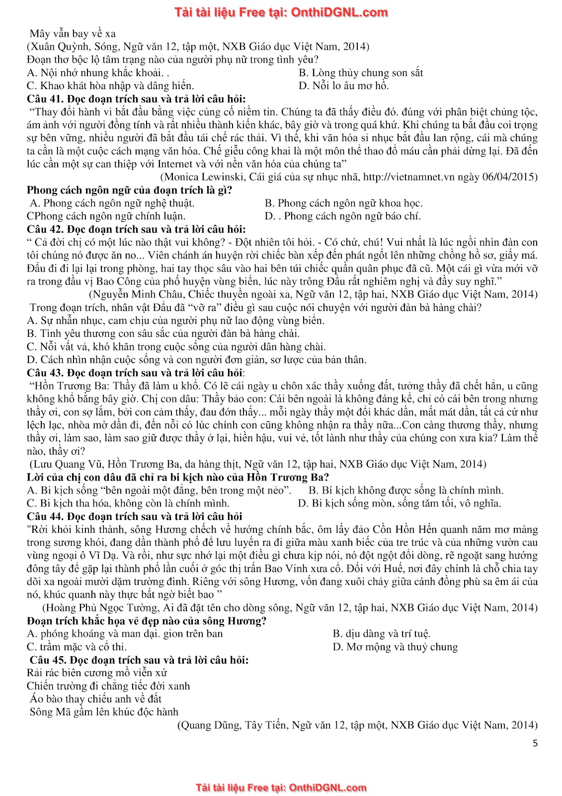 39 Đề ôn HSA - ĐỊnh tính