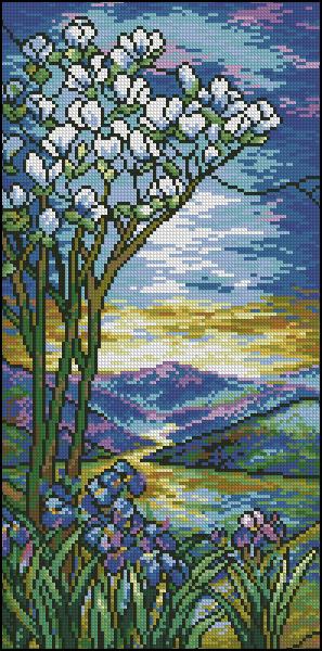 CMP 320206 Tiffany Stile Irises Field