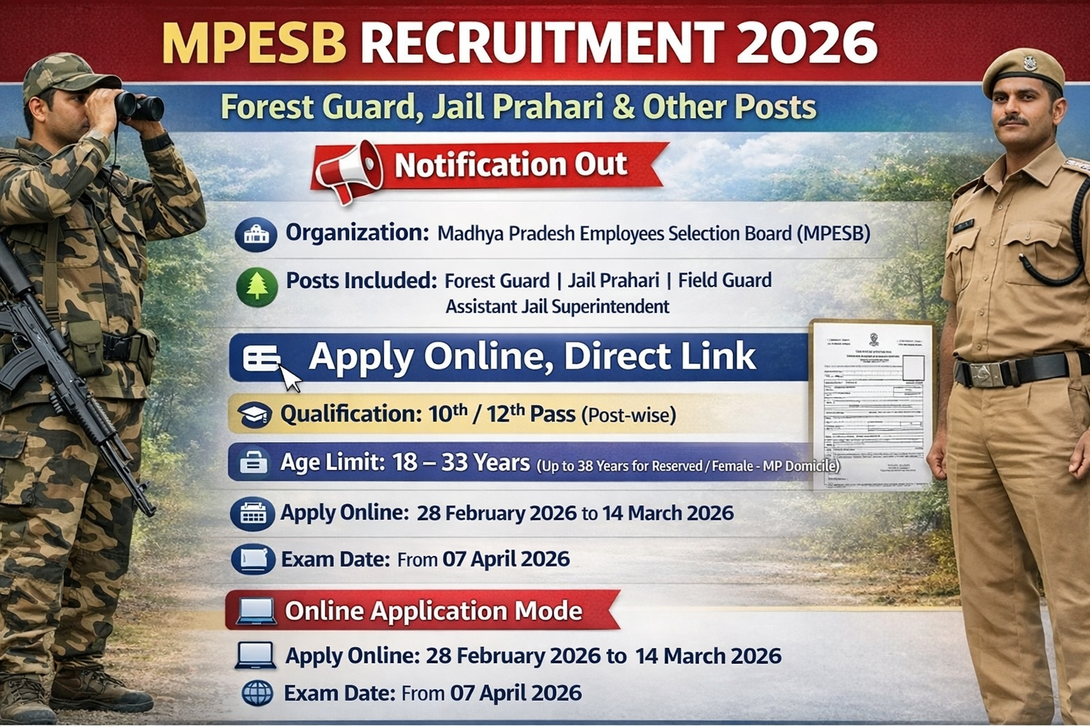 MPESB Recruitment 2026 | Post 1679 | Apply Online Form