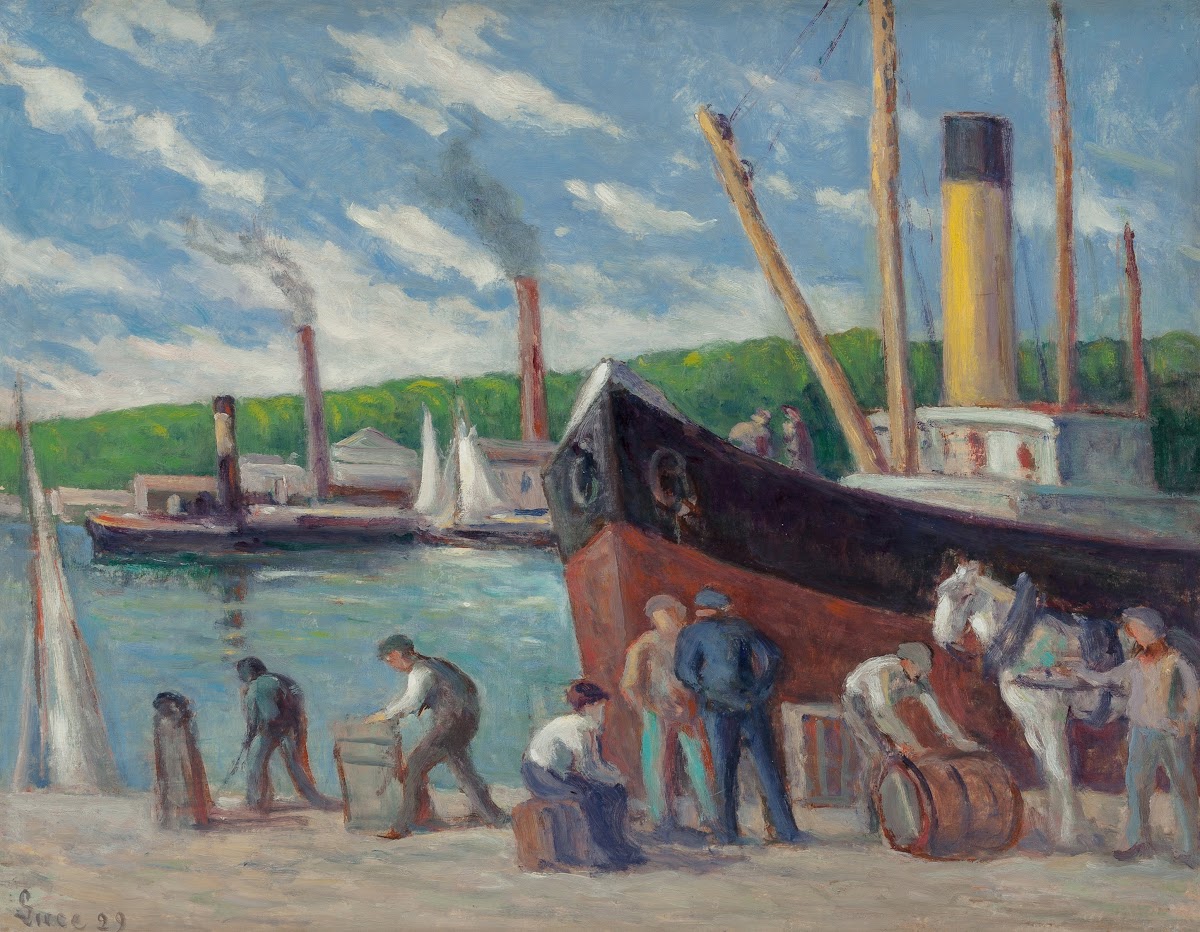 Honfleur remorqueur à quai 1929