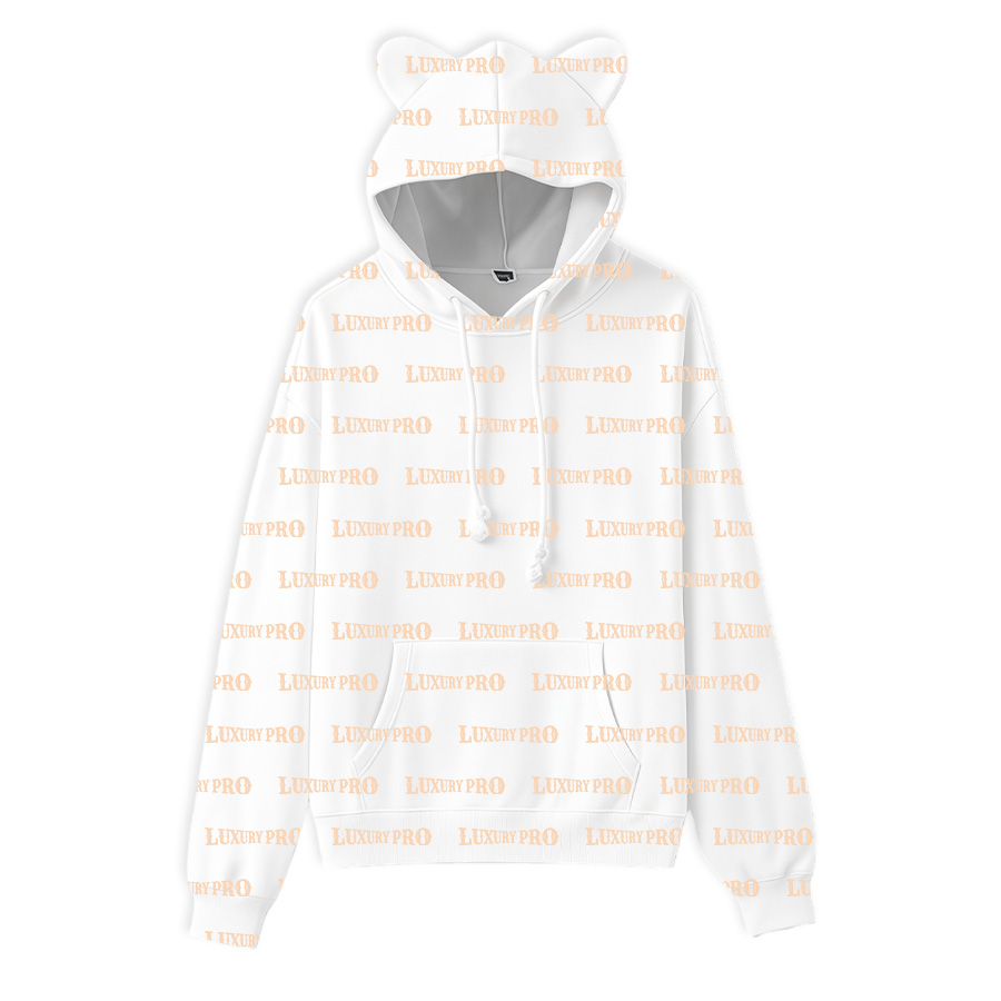 AOP Cat-Ear Hooded Sweatshirt