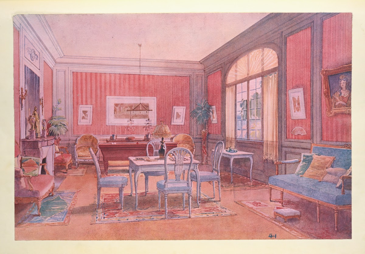 Salle de billard de campagne 1907
