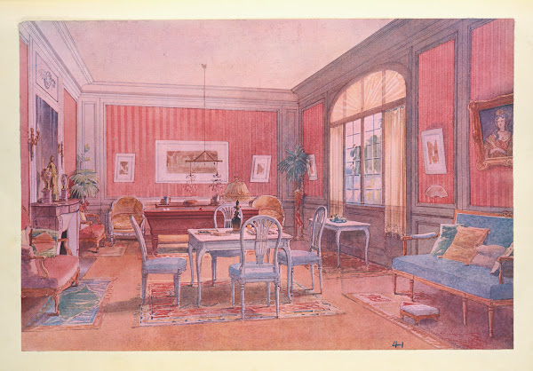 Salle de billard de campagne 1907