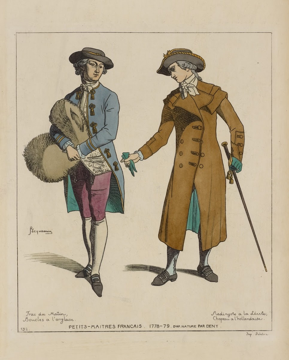 Petits maitres Francais 1778 79 Daprès nature par Deny 1869