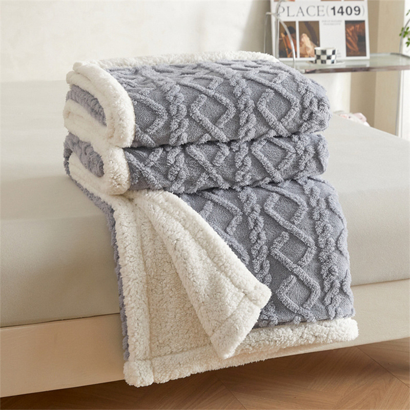 Flanell-Wolldecke, Sherpa-Fleece, extra warm