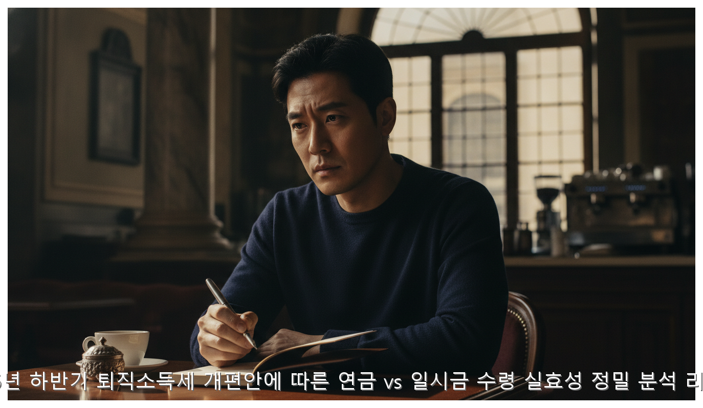 2026년 하반기 퇴직소득세 개편안에 따른 연금 vs 일시금 수령 실효성 정밀 분석 리포트 핵심 안내 및 분석 인포그래픽 (3)