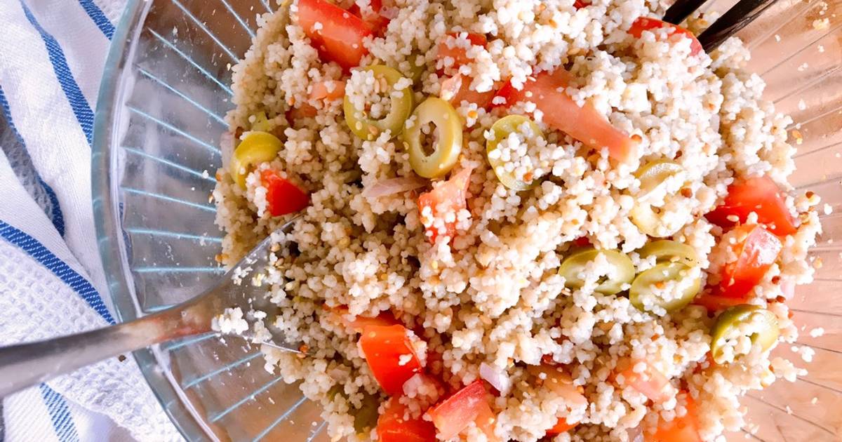🌱 Salad Couscous Cà Chua & Olive (Vegan)