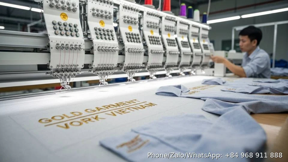 Custom Embroidered Work Shirts - Gold Garment Vietnam