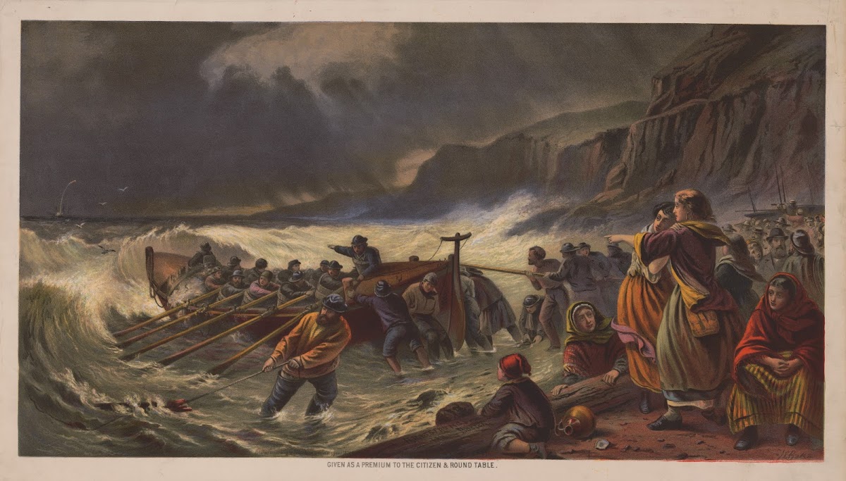 The departure launching the life boat 1878
