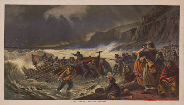 The departure launching the life boat 1878