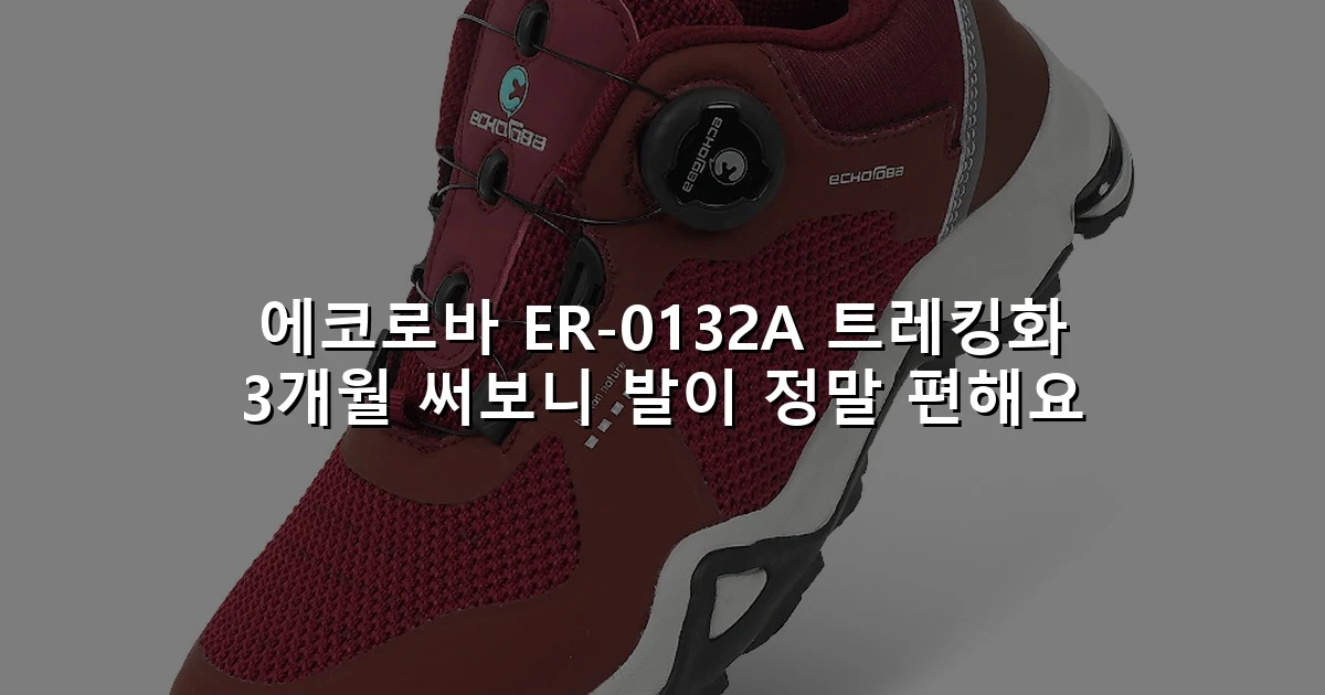 에코로바 ER-0132A 트레킹화 3개월 써보니 발이 정말 편해요