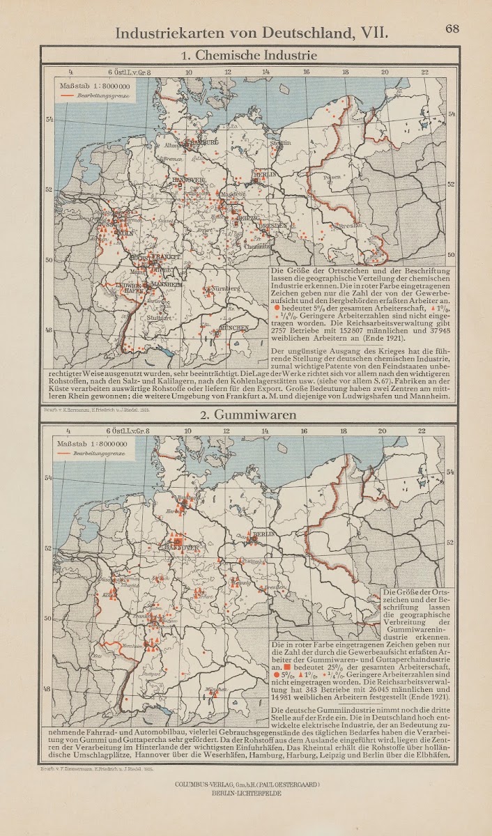 Industriekarten von Deutschland VII 1926