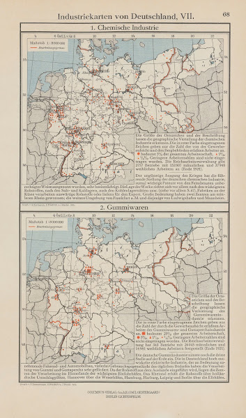 Industriekarten von Deutschland VII 1926