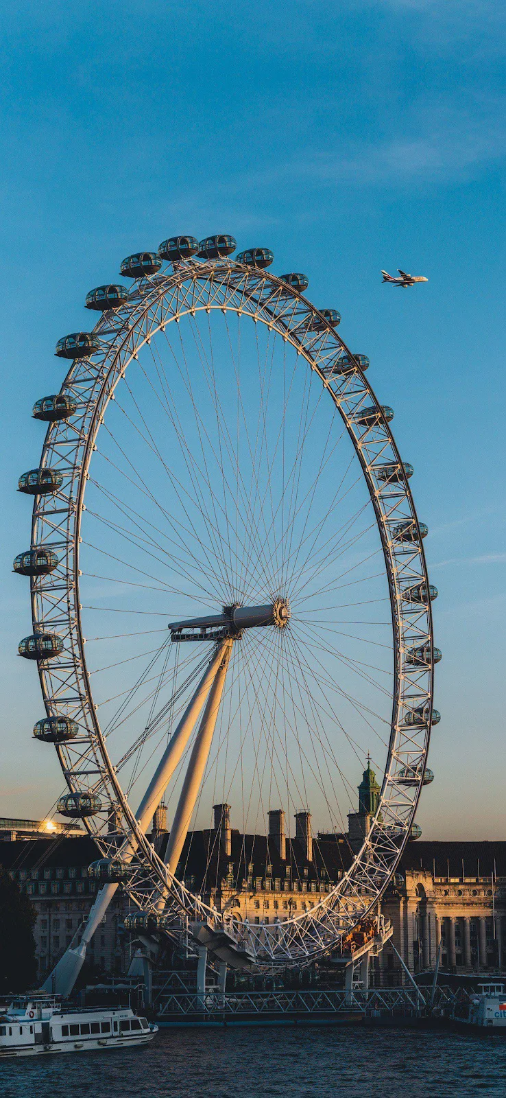 The London Eye Ferris Wheel - Travel Photography Full HD iPhone Wallpaper (1290x2796)