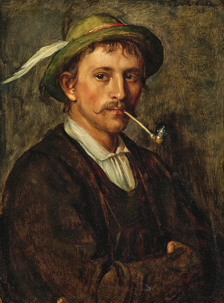 A Peasant Youth with Hat and Pipe