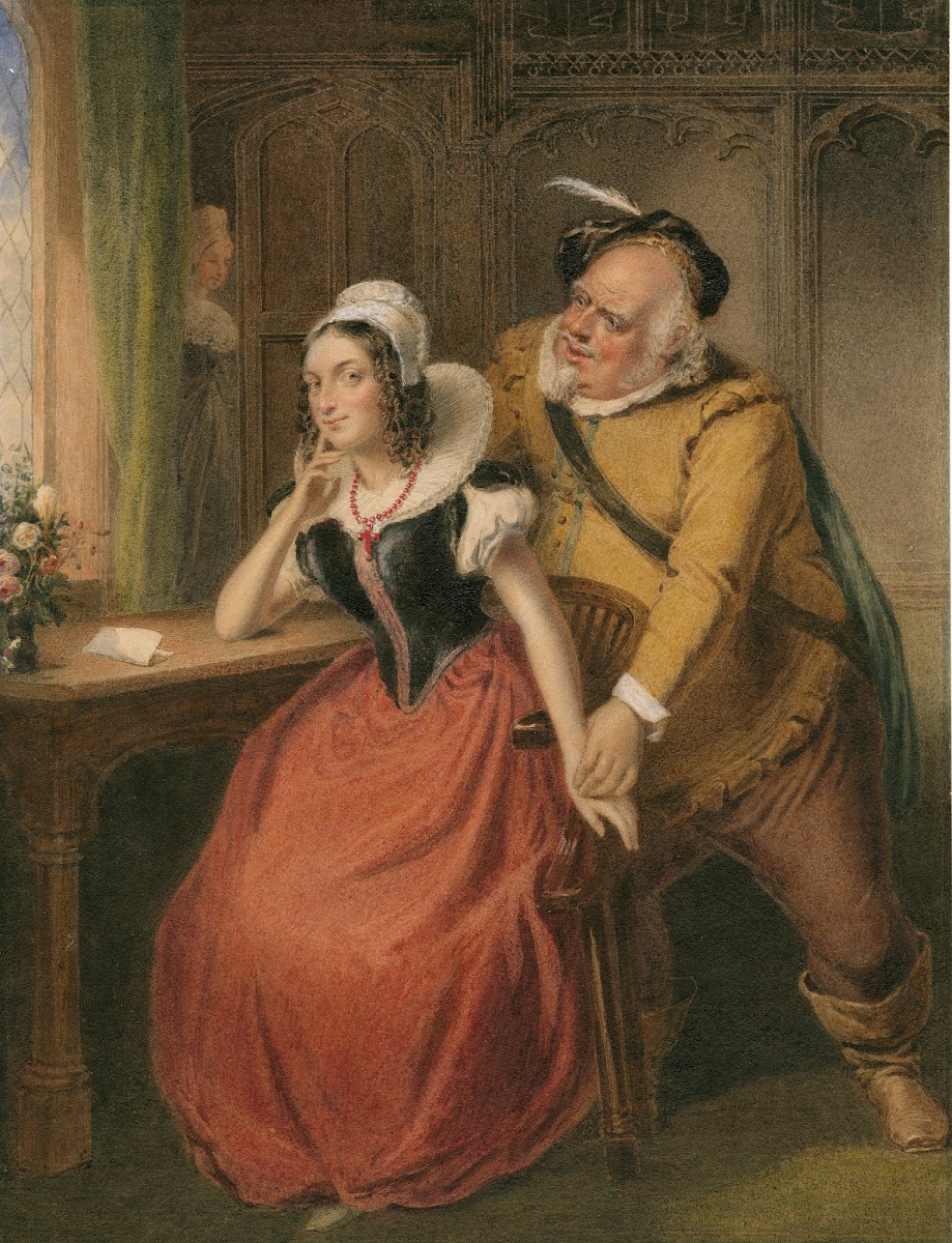 Falstaff wooing Mistress Ford Merry wives of Windsor act III sc 3