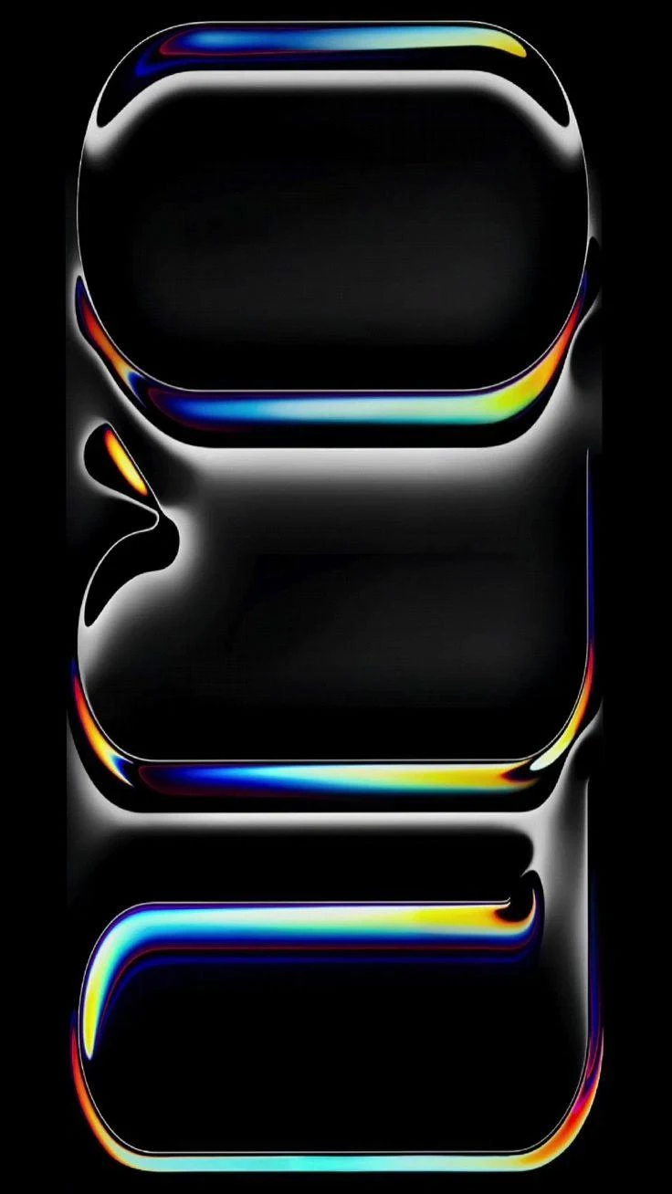 Abstract Chromatic Glass Ribbons - 3D Digital Art iPhone Wallpaper (736x1308)