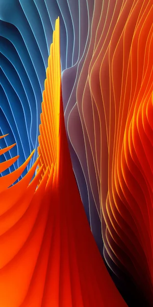 Abstract, Layers, Gradient, 3D, Curves 4K Wallpaper Background