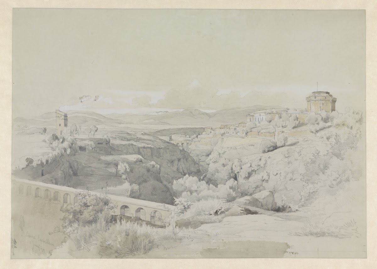 Gezicht op Civita Castellana 1844