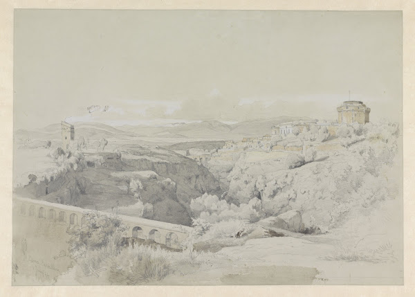 Gezicht op Civita Castellana 1844