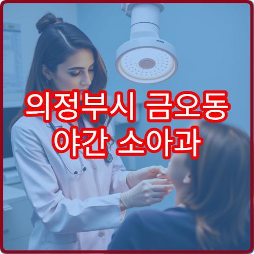 의정부시 금오동 야간 소아과 아이 열감기 진료 병원 안내