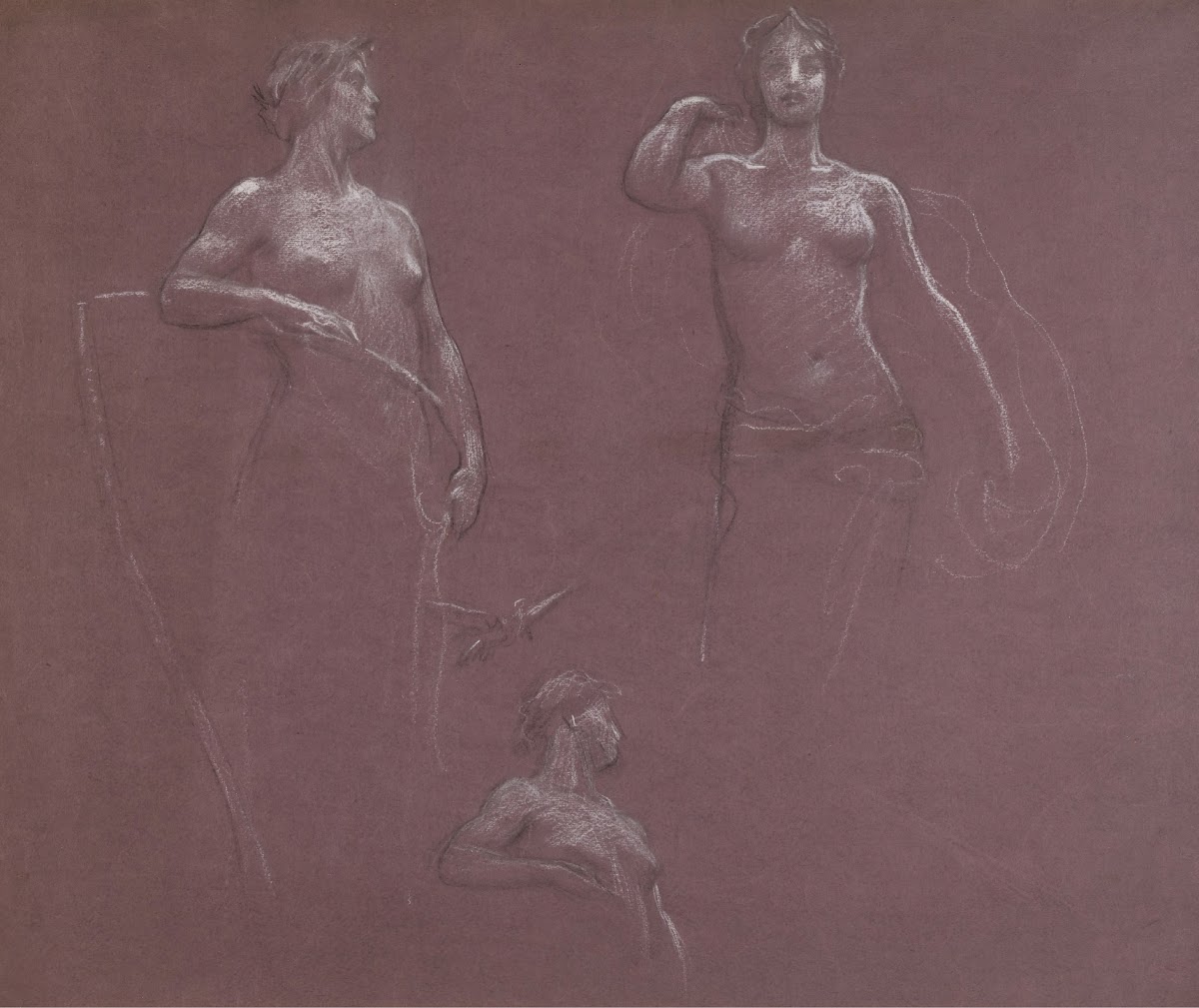Studies for Ceres and Juno in Prospero Summoning Nymphs and Deities