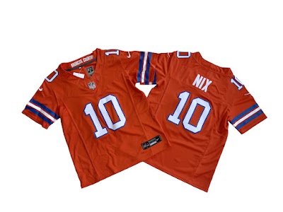 Youth Denver Broncos Bo Nix Nike Orange Alternate Mile High Collection 1977 Throwback Vapor F.U.S.E. Limited Jersey.jpeg