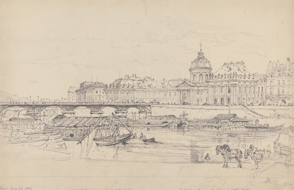 The Mint Pont des Arts and LInstitut de France Paris 1819