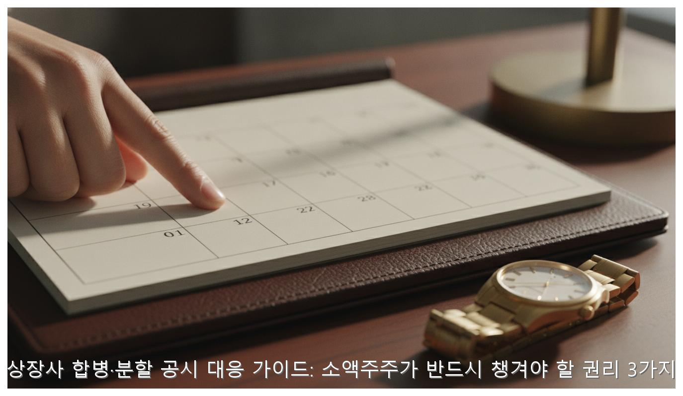 상장사 합병·분할 공시 대응 가이드: 소액주주가 반드시 챙겨야 할 권리 3가지 핵심 안내 및 분석 인포그래픽 (5)
