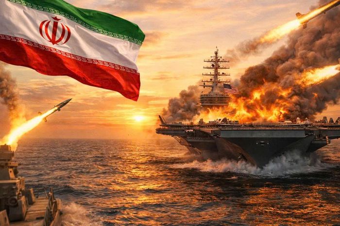 Iran phóng 'mưa' tên lửa vào tàu sân bay, Mỹ tuyên bố đánh chặn tất cả - Báo VTC News