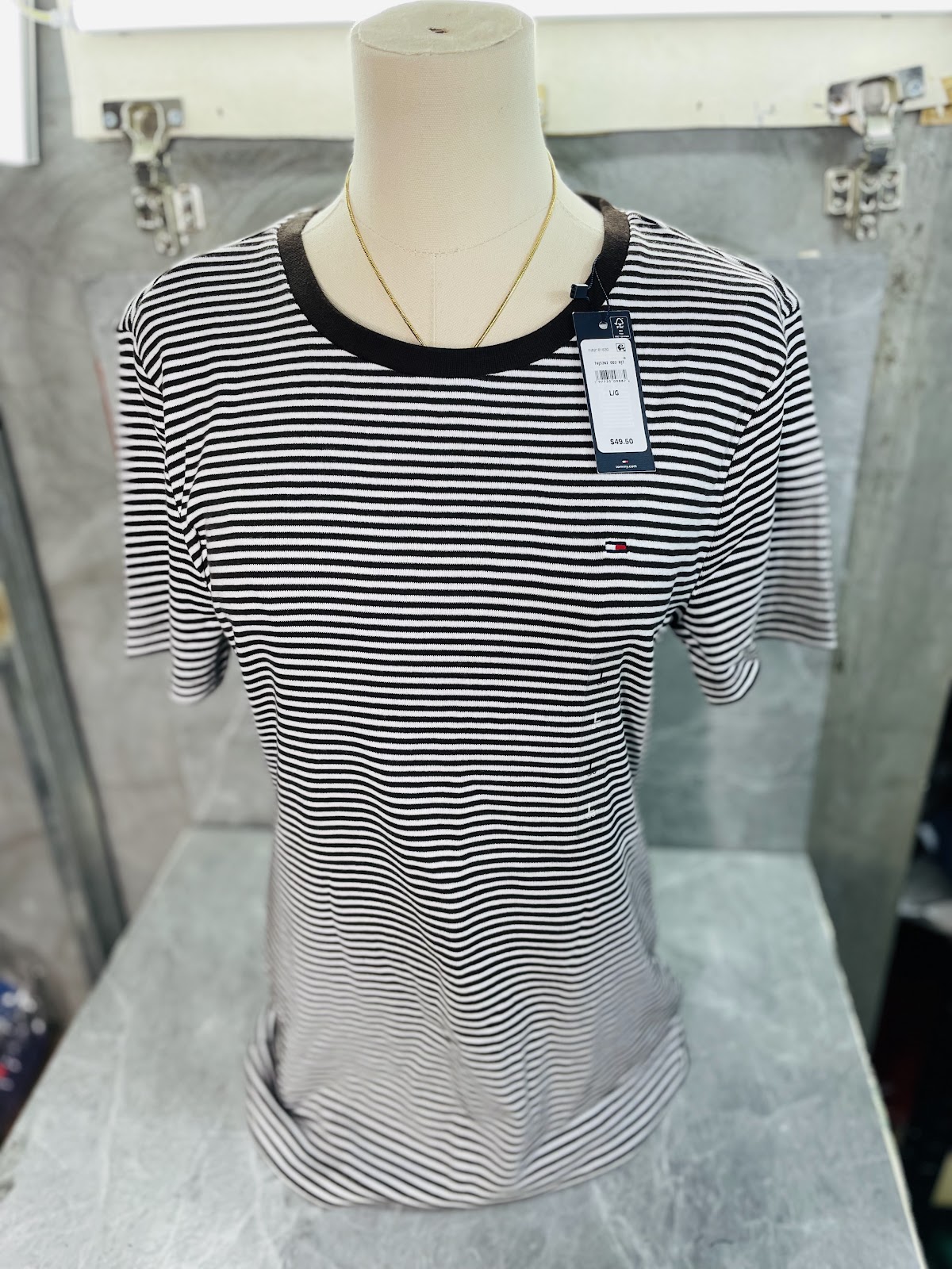 TH Shirt Stripes Espresso L #192