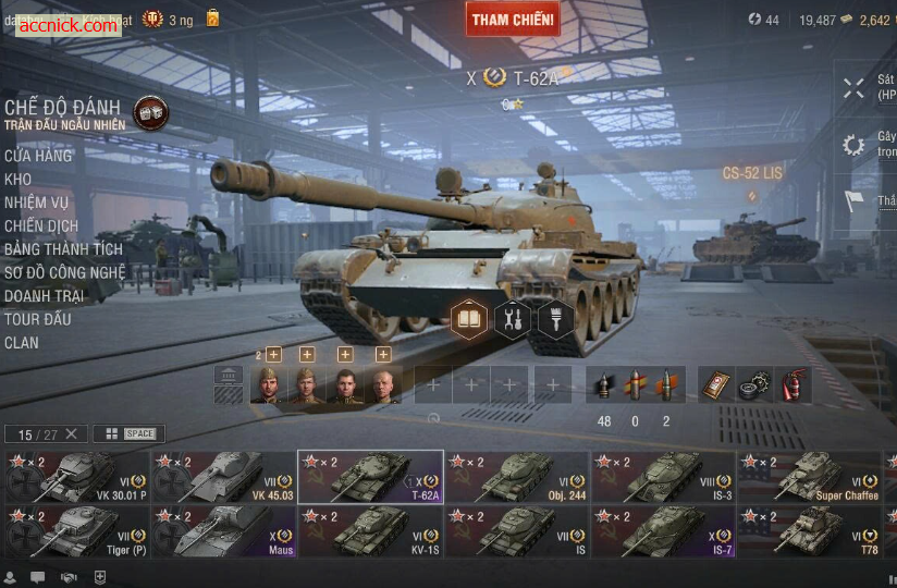 Acc World of Tanks PC 3 tank X Maus, IS-7, T-62A; 5 tank pre...