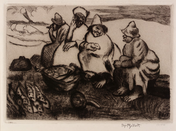 Awaiting Boats Return 1923