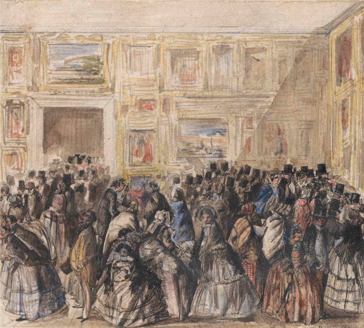 Private View Of The Royal Academy 1858
