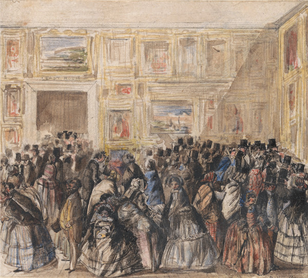 Private View Of The Royal Academy 1858