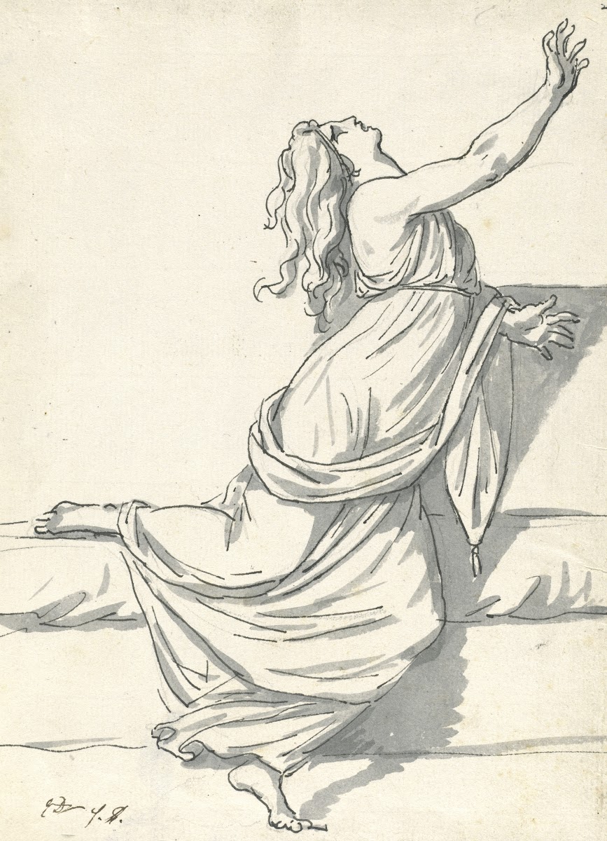 A Distraught Woman with Her Head Thrown Back 1775 80