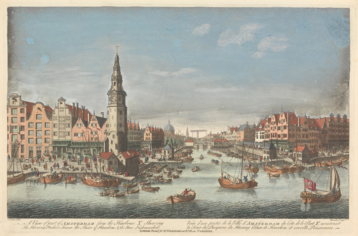 A View of part of Amsterdam from the Harbour Y Shewing the Herring Packers Tower