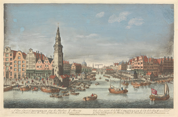 A View of part of Amsterdam from the Harbour Y Shewing the Herring Packers Tower