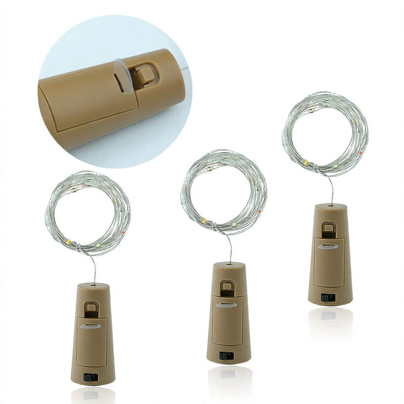 LED Bottle Light String with Cork Attachment