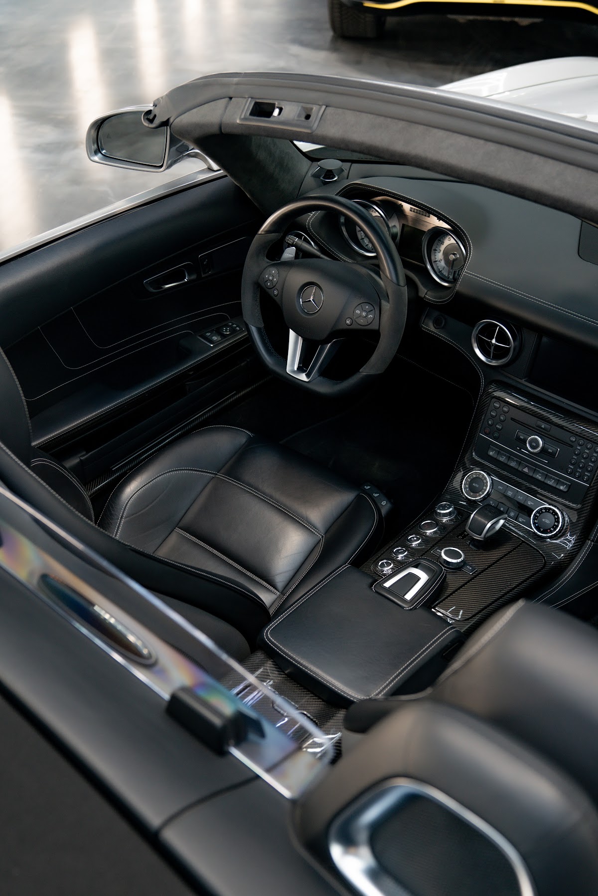 Mercedes-AMG SLS interior after detailing at ZAutoCare