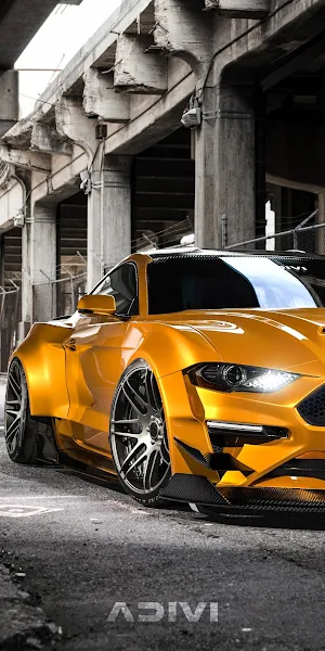 Ford Mustang, Car, Vehicle, Yellow Cars, Ford, Orange Cars 4K Wallpaper Background