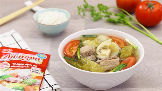 Canh Sườn Cải Chua