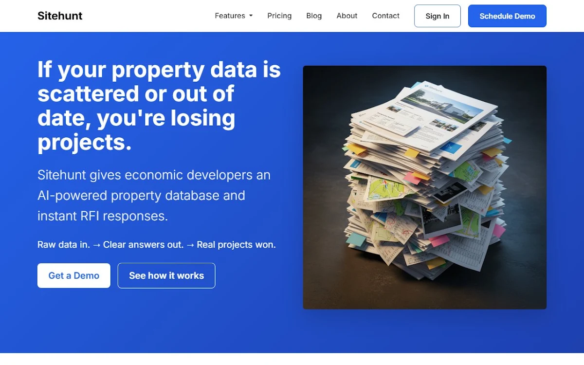 Captura de Sitehunt