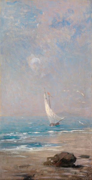 Segelboot auf einem bayerischem See ca 1890 1900