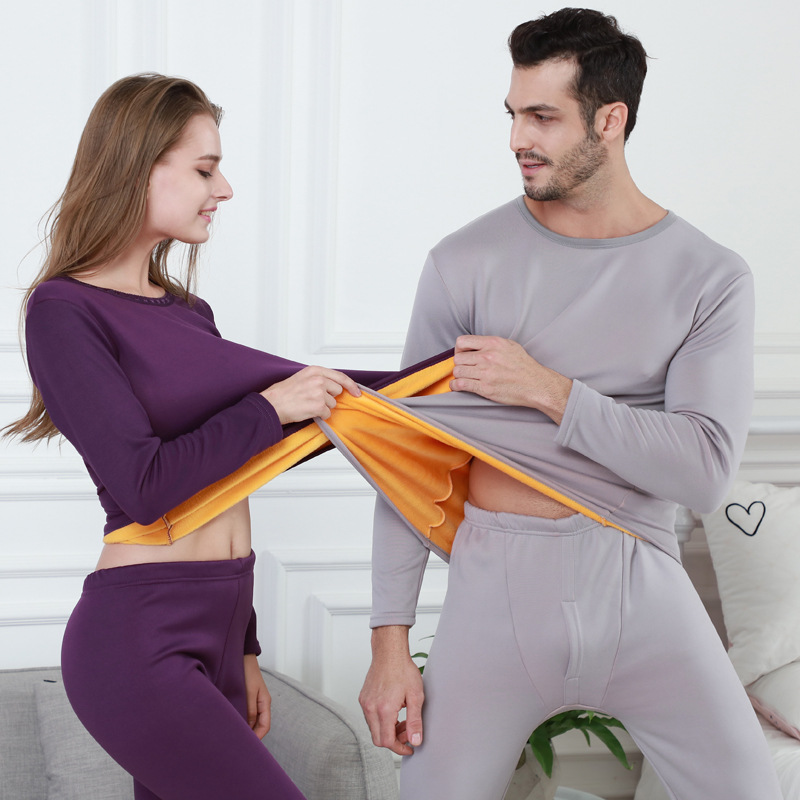 Thermal underwear set for women and men, softly padded