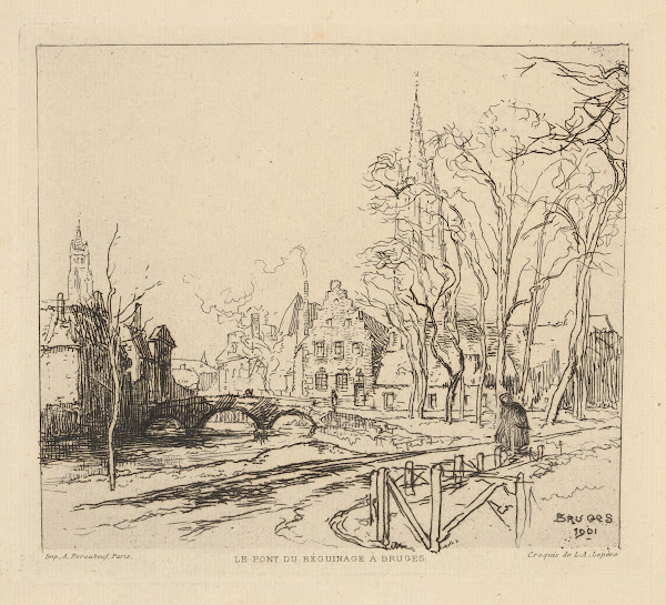 The Beguine Bridge in Bruges 1901